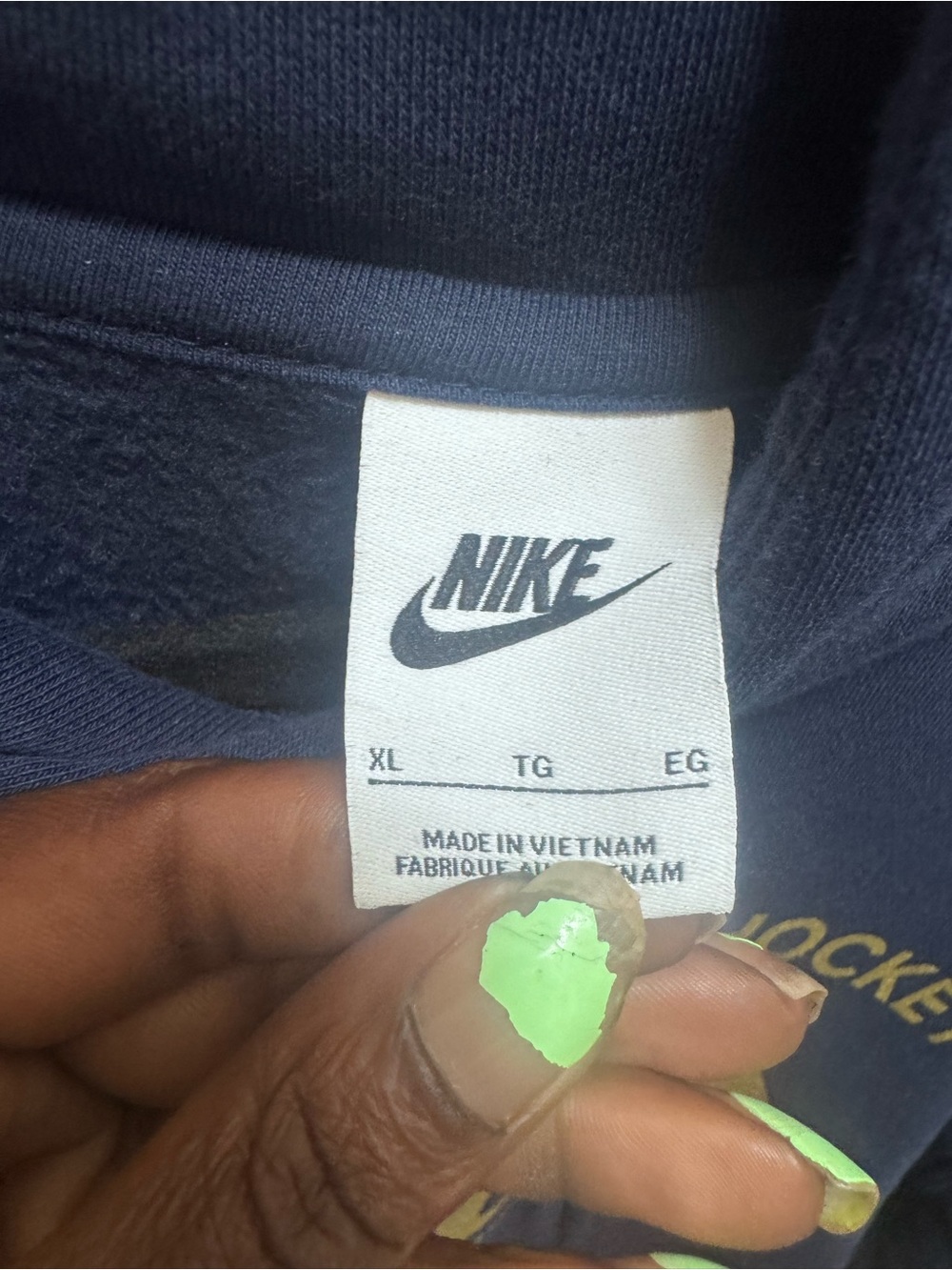Nike Men’s 2026 Blue olympic hockey hoodie with Gold USA Graphic size XL - Picture 2 of 4